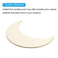 thumbnail image 4 of Uxcell 5.5"x2" Wooden Moon, 20 Pack Unfinished Wood Moon Blank Wooden Cutouts Ornaments Natural Wood Pieces, 4 of 5