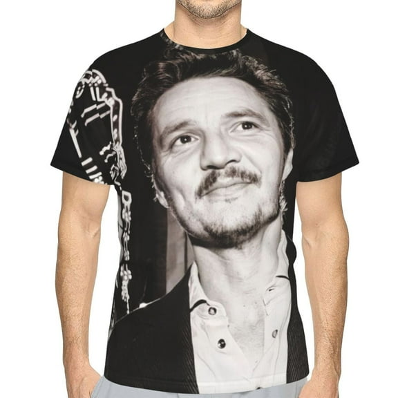 Pedro Pascal Unisex 3d Pattern Printed Short Sleeve T-Shirts Casual Graphics Tees Small