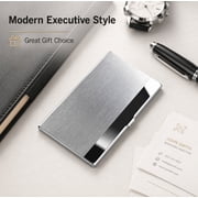 Slim Metal Business Card Holder, Pocket Name Card Case Wallet for Business Cards, ID and Credit Cards, TIKA
