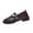 Brown, variant on Wensltd Women Black Loafers Thick Sole Shoes Spring Summer Vintage Style Wide Width Large Size Comfortable Daily Shoes