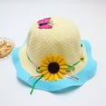 thumbnail image 2 of ZACPNCV Bucket Hat Kids Straw Hat Toddler Boys Girls Breathable Beach Sun Visors Hats Light Blue Free Size, 2 of 4