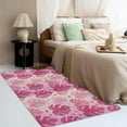 thumbnail image 3 of Monstera Rugs for Living Room Bedroom - Heart Rug 4x5 - Pink Carpet for Home Decor - Washable Non Slip Patterned Indoor Large Area Rug - Soft & Low Pile (ZK&768), 3 of 7