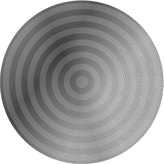 Ahgly Company Machine Washable Indoor Round Transitional Ash Gray Area Rugs, 5' Round