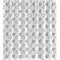 thumbnail image 2 of Valentine''s Day Shower Curtain Black White Love Heart Romantic Sweetheart Lover Theme Sweet Couple Holiday Bathroom Curtains Decor with Hooks, 2 of 4