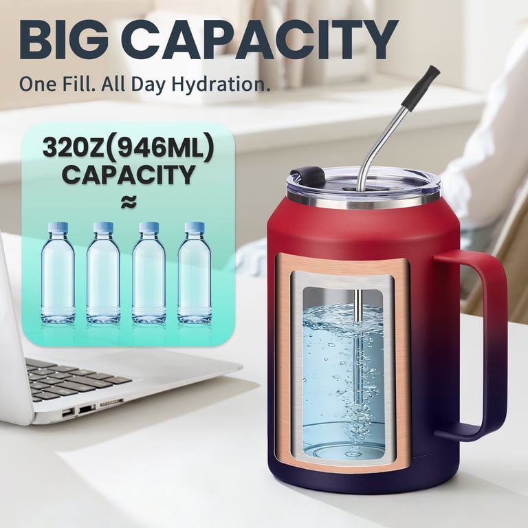 OOICO, Insulated Stainless Steel Tumbler Cup with Handle - Walmart.com