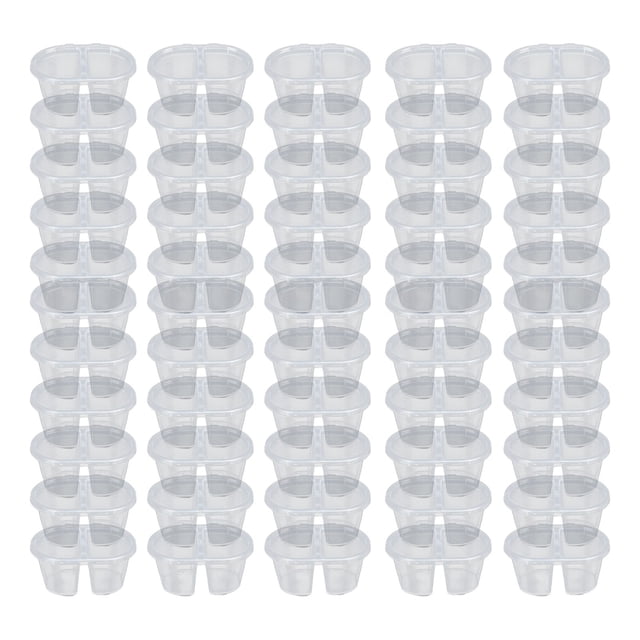 Double Condiment Containers With Lids Double Compartment Condiment Containers 2 Compartment Condiment Containers Travel 50pcs