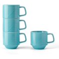thumbnail image 1 of Adewnest Stackable Coffee Mugs Set: 13 oz Ceramic Stacking Cups for Cappuccino Latte Tea - Microwave Safe Mug for Home & Office - 4 PCS, 4 Color Assorted, 1 of 7