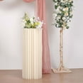 thumbnail image 2 of Efavormart 40" Ivory DIY Accordion Cylinder Cardboard Folding Pillar Pedestal Box, Display Column Stand With Round Top Plate, 2 of 6