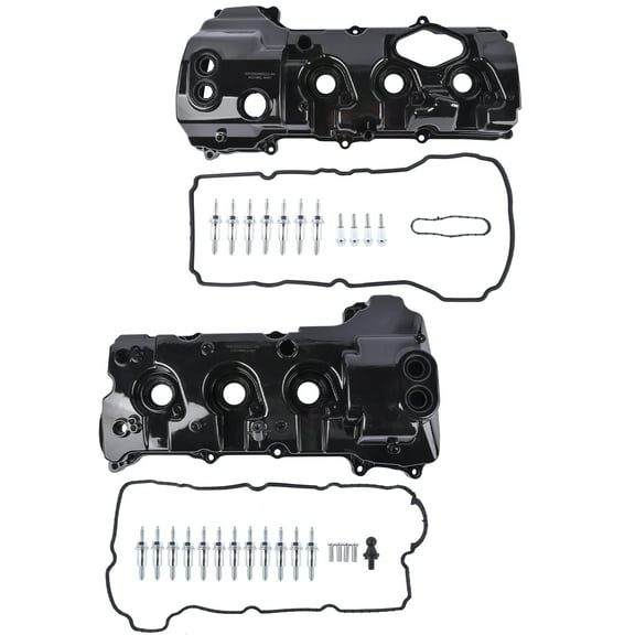 GELUOXI 2PCS Left & Right Aluminum Engine Valve Cover w/ Gasket for 2015-2022 Ford Transit-150 250 350