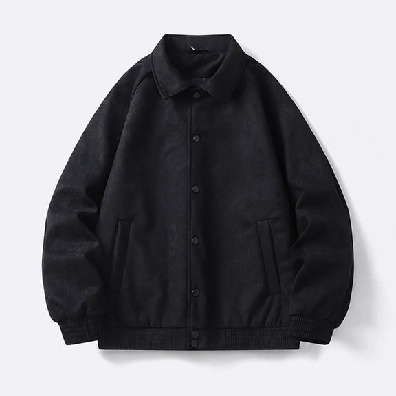 Maoxin Men's Coats and Jackets Men's Fashion Casual Sports Slim Long Sleeve Hoodless Casual Coat/jacket Black XL