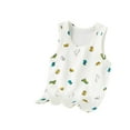 thumbnail image 2 of Girl's Undershirts Cotton Tank Top Graphic Print Sleeveless Cozy Soft Crew Neck Summer Casual Cute Tanks (9 Years, White 02), 2 of 3