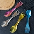 thumbnail image 3 of Titanium Spork Ultra Light Spoon Fork Portable Flatware 2 In, 3 of 8