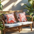 thumbnail image 6 of Throw Pillow Covers - Set of 4 Decorative Flamingo Printed Design Cushion Case for Home Decor Sofa Couch Chair Bed Patio Living Room Bedroom Car Office - 18x18 Inches, 6 of 9