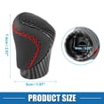 thumbnail image 4 of Pomo de palanca de cambios Unique Bargains para Lexus ES300h 2016-2018 fibra de carbono piel sintética negra hilo rojo, 4 of 6