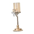 thumbnail image 3 of Portavelas de cristal con forma de pétalo, centro de mesa, accesorio de cena, práctico regalo de inauguración de la casa, soporte de candelabro de Pilar para dormitorio 12cmx31cm, 3 of 8