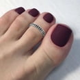 thumbnail image 2 of Andrea Jewelers Sterling Silver Oxidized Curb Link Pattern Adjustable Toe Band Ring, 2 of 4