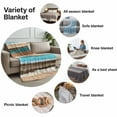 thumbnail image 6 of Throw Blanket for Couch Abstract Wood Grain Soft Fleece Flannel Blankets Cozy Lightweight Blanket for Home Sofa Living Room Turquoise Brown Bed Throws 50" x 60", 6 of 9