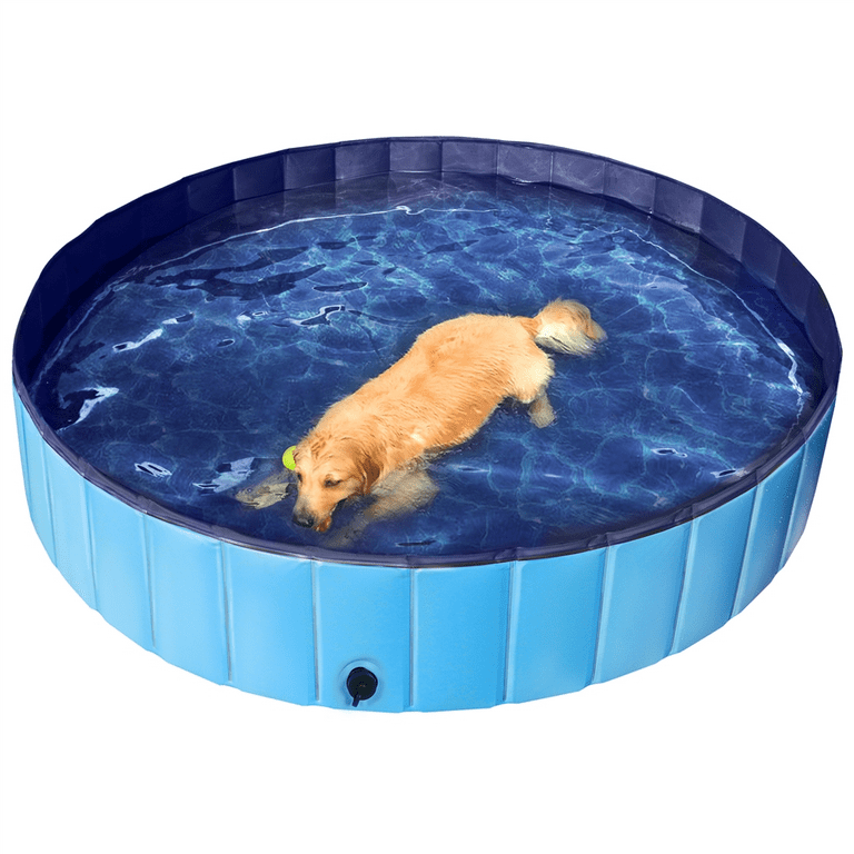 Alden Design Foldable Indoor/Outdoor Pet Swimming Pool, Bath Tub