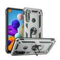 thumbnail image 1 of [PST] Samsung Galaxy A21 Kickstand Rotating Ring Case, Heavy Duty Hybrid Shock Absorption Rugged Hard Phone Case Cover, 1 of 4