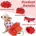 thumbnail image 6 of PUMYPOREITY Tutu Skirt for Small Medium Girl Dogs, Sweet Dog Princess Dresses, Cute Dog Dress Pet Dress for French Bulldog Yorkie, Puppy Clothes Outfit Apparel for Wedding Party Holiday, 6 of 9