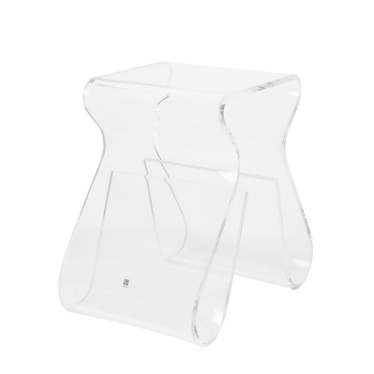 Magino Stool and Magazine Rack Clear - Umbra: Shatter-Proof