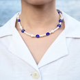 thumbnail image 2 of Collier Ras du Cou Perlé Coloré pour Femmes Collier Ras du Cou Perle d'Eau Douce Boho, 2 of 5