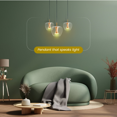 thumbnail image 4 of ET2 Lighting Newton Black/Gold LED Pendant Light with Clear Glass, 9W, 10" H, 4 of 7