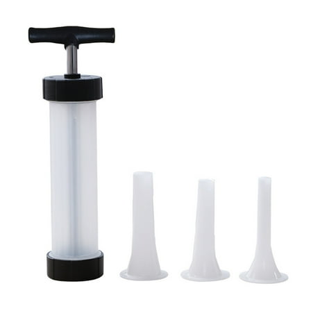 Meat Injector with 3 Replacement Plastic Marinade Injector Tubes for Houshold Making Meat Food Accessory