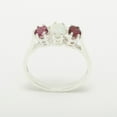 thumbnail image 4 of LBG 10k White Gold Cultured Pearl & Pink Tourmaline Womens Anniversary Ring - Size 4.75, 4 of 6