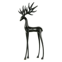 Tarmeek Christmas Reindeer Decorations, Reindeer Statues Xmas Ornaments Tabletop, Reindeer Christmas Decor for Mantel Living Room Bedroom Office Indoor, Christmas Centerpieces for Tables