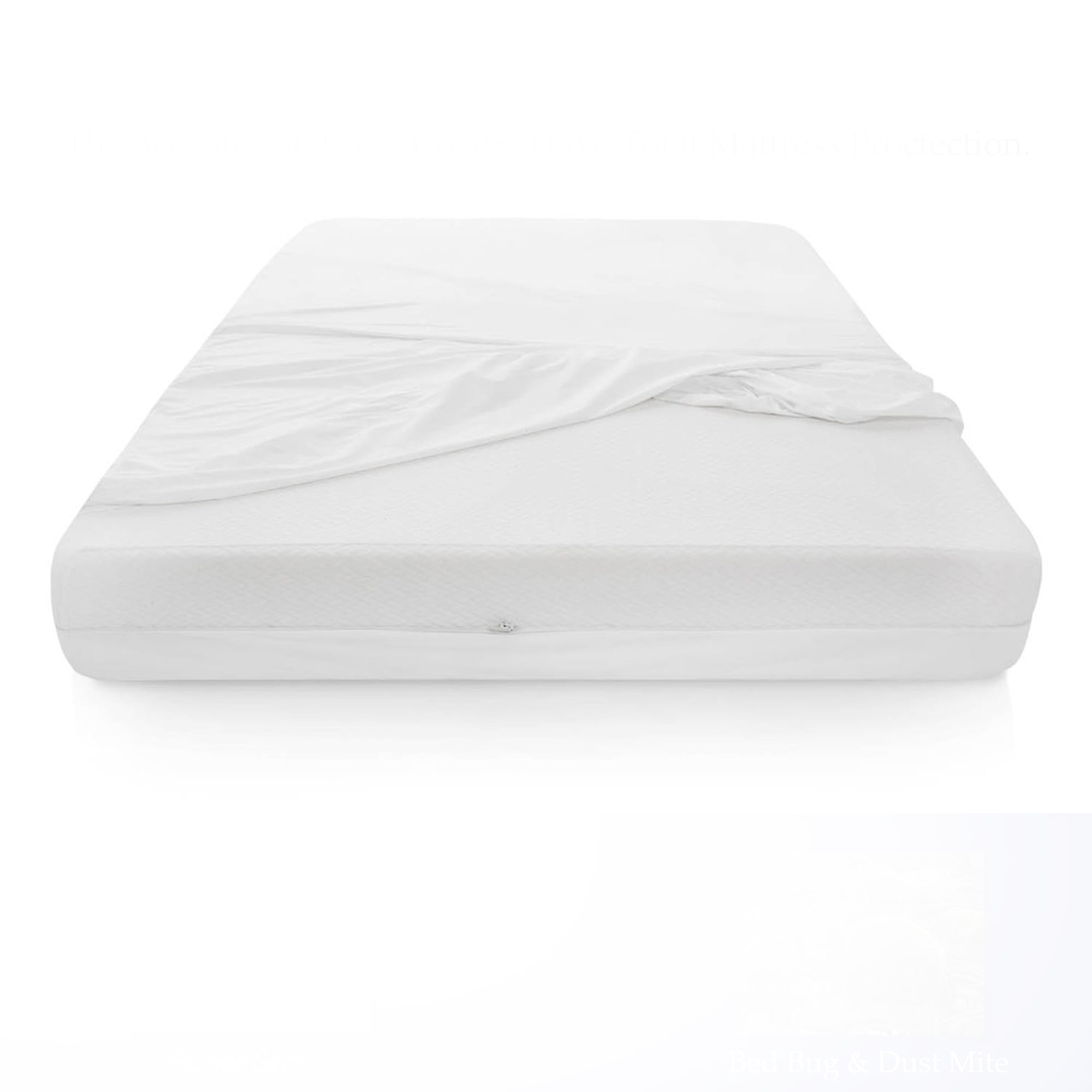 Continental Sleep, Premium Zippered Mattress Protector with Breathable and Noiseless Feature, Water Proof, Premium Quality Fabric Zippered, Fits Mattress 6-Inch to 9-Inch, Twin, White