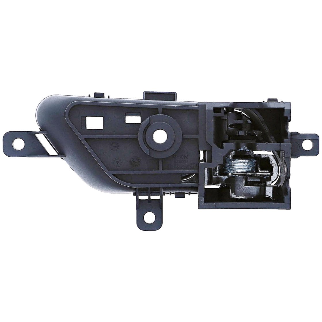 Dorman 67930 Interior Door Handle for Specific Nissan Models, Silver Lever and Black Knob