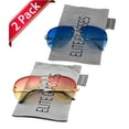 thumbnail image 1 of Elite Gradient Oceanic Lens Oversized Rimless Metal Frame Unisex Aviator Sunglasses, 1 of 1
