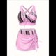 thumbnail image 2 of Conjunto de Bikini de Cintura Alta para Mujer, Falda con Control de Abdomen, Traje de Baño de Dos Piezas con Estampado de Control de Abdomen Rosa S, 2 of 6