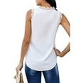 thumbnail image 3 of Womens Lace Trim Tank Tops V Neck Sleeveless Shirts 2025 Summer Casual Dressy Top White M, 3 of 9