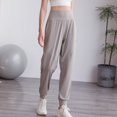 thumbnail image 1 of Pantalones deportivos de cintura alta de nailon para otoño e invierno, con puntera hasta la pierna, holgados, adelgazantes, informales, para yoga, fitness y correr, 1 of 5