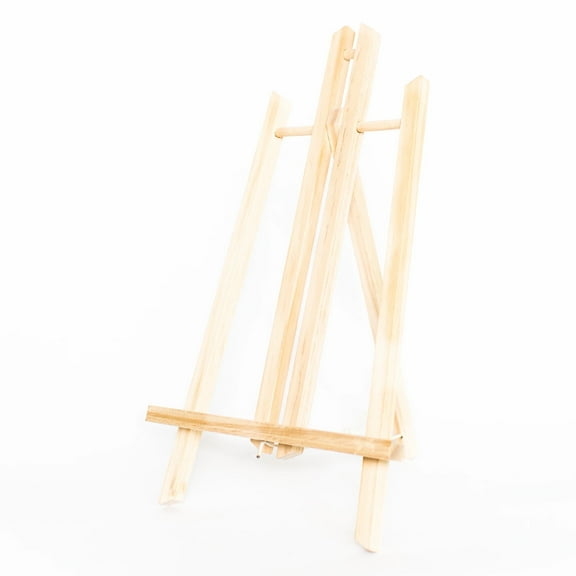 Stiles Letter Board Table Top Easel, Wooden Desktop Easel for Announcement Boards, Paintings, or Canvases, 8 by 15 Inches, Small