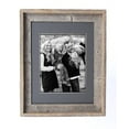 thumbnail image 6 of Rustic Barnwood Picture Frames – Reclaimed Wood Photo Frames – Wood Frame with Mat for Wall & Tabletop Display – Made in USA, Weathered Gray, 16x20 matted to display a 11x14, Cinder Mat, 6 of 9
