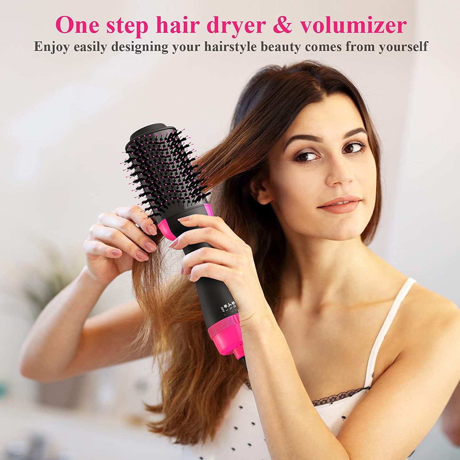 SHAR Blower Brush 1100W 5 in 1 Multifunctional Round Hair Dryer Brush Hair Dryer Brush with Titanium Ionic Hair Dryer Brush for Hairdressing