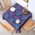 thumbnail image 2 of Purple and Blue Damask Pattern Square Tablecloth,Waterproof Square Table Cover,Wipeable Spillproof Washable Table Cover for Home Kitchen Party Decor 60"x60"(152x152cm), 2 of 6