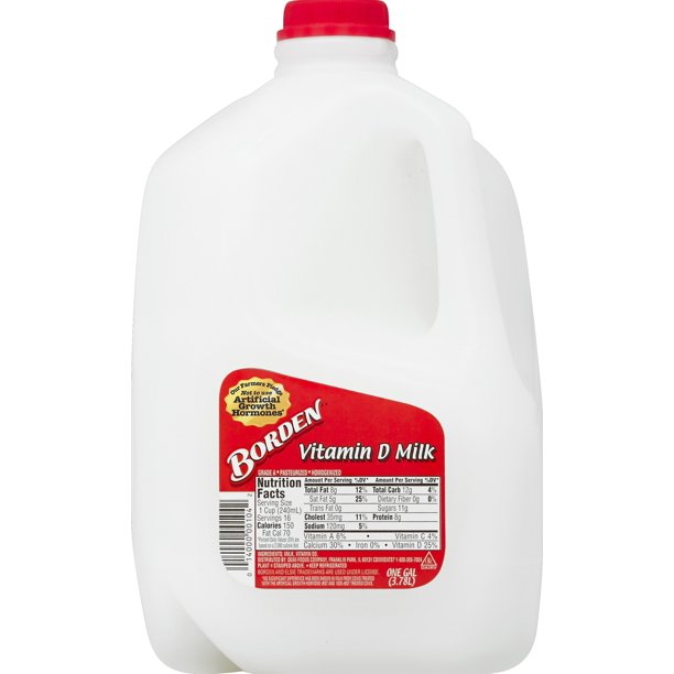 Borden Vitamin D Whole Milk, 1 Gallon