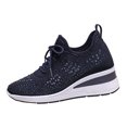 thumbnail image 5 of Fashion Rhinestone Sneakers for Women's - 2026 Casual Mesh Slip On Walking Shoes Breathable Glitter Sneaker, 5 of 5
