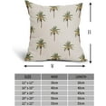 thumbnail image 4 of Green Brown Palm Tree Pillow Covers 16X16 InchTropical Coconut Trees Coastal Plants Decorative Pillow Cases Set of 2 Summer Retro Cotton Linen Throw Pillows Home Decor For Sofa Porch Couch Outdoor, 4 of 6