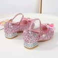 thumbnail image 3 of Girls Sandals Closed Toe Heels Wedding Party Shoes Sequins Bow For Toddler Toddler Shoes for Girls Slides Shoes for Toddlers Toddler Sliders Shoes Toddler Slides Shoes Water Shoes for Kids Baby, 3 of 9