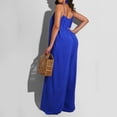 thumbnail image 3 of Aayomet Womens Jumpsuits Dressy Women Summer Backless Suspender Jumpsuit Wide Leg Pants Casual Loose Elegant Jumpsuit,Blue M, 3 of 5