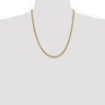 thumbnail image 2 of Diamond2Deal 10K Yellow Gold 2.5 mm Semi-solid Diamond-cut Rope Chain Necklace for Women 22", 2 of 7