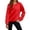 Red*, variant on RUTAYY Women's Sweatshirt Solid Color Long Sleeve Fall Winter Pullover Soft Casual Fashion Plus Size Comfortable Crewneck Sweatshirt Purple