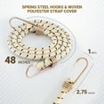 thumbnail image 5 of Heavy Duty Bungee Cords with Steel Hooks - Adjustable 48" Long Thick Straps, Rubber and Woven Polyester Elastic Rope for Hauling, Moving, Camping, and Backpacking (Pack of 12) - by Ram-Pro, 5 of 7