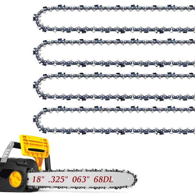 Cadenas para motosierras Fifchall, 18 pulgadas, calibre 0,063, 0,325 paso