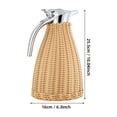thumbnail image 2 of DUYIWAA Rattan Thermal Jug Double Walled Vacuum Insualted Jug Stainless Steel Coffee Thermal Carafe 1.5L/0.4 Gal, 2 of 10